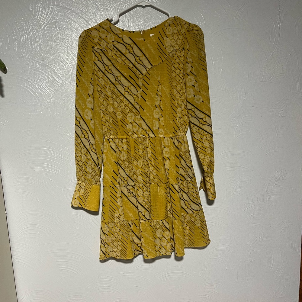 ba&sh Yellow Patterned Mini Dress - Picture 3 of 7